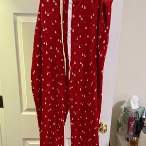 Auden Festive Red Pajama Set with Cream Tree Design